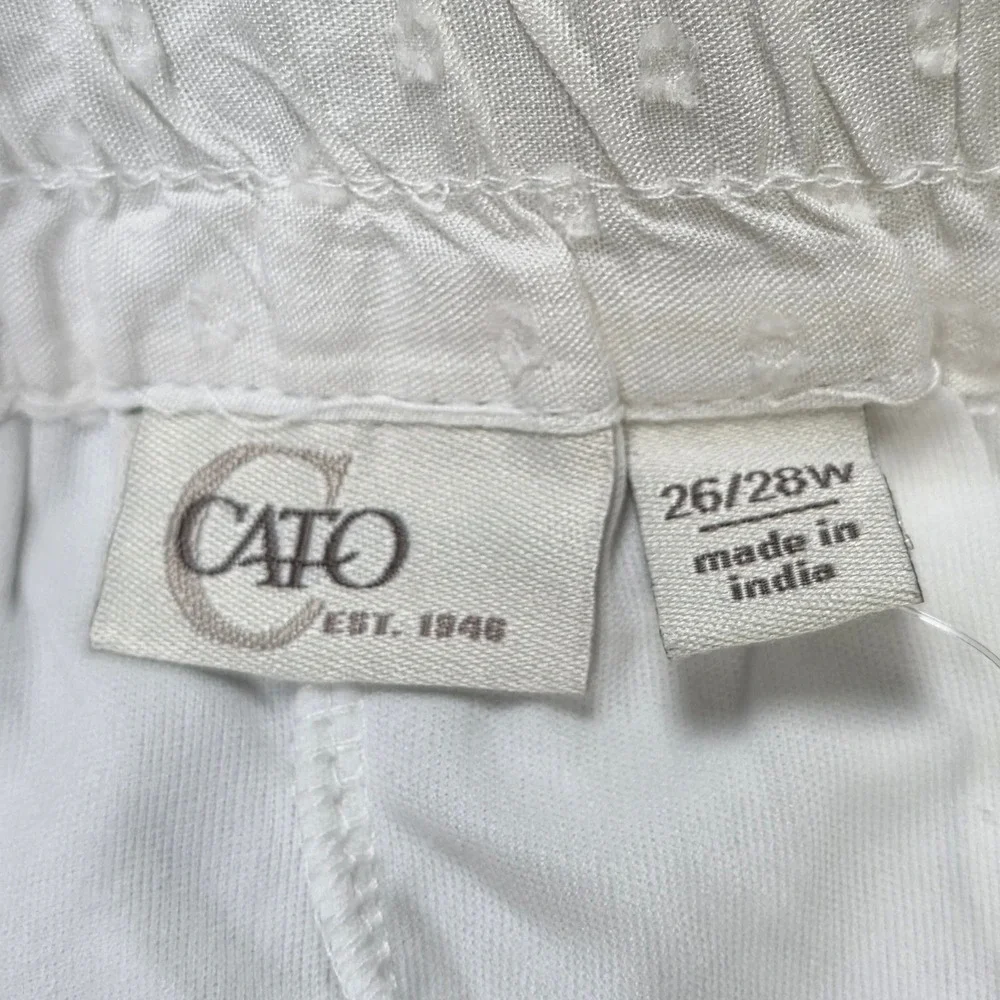 Cato Desert‎ Dream Clip Dot Tiered Maxi Skirt Women's Size 26/28W White NWT